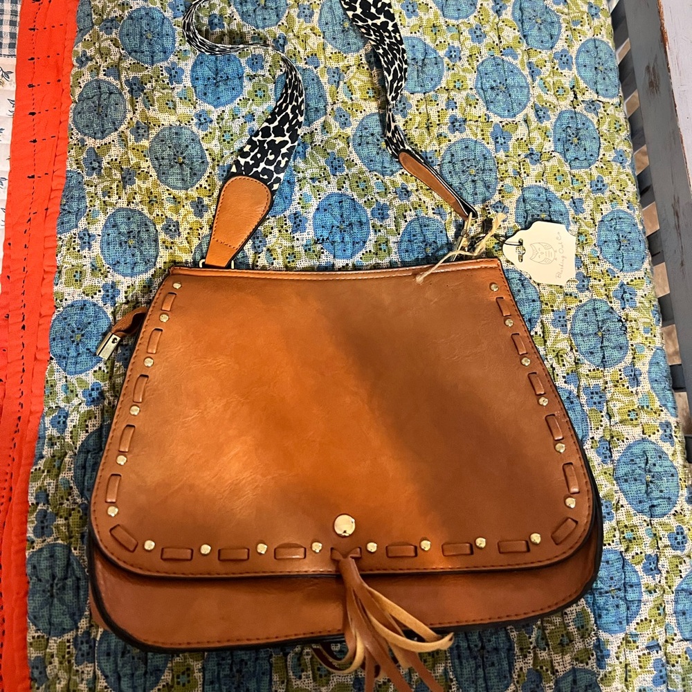 New with tags Blushing Owl vegan leather crossbody purse